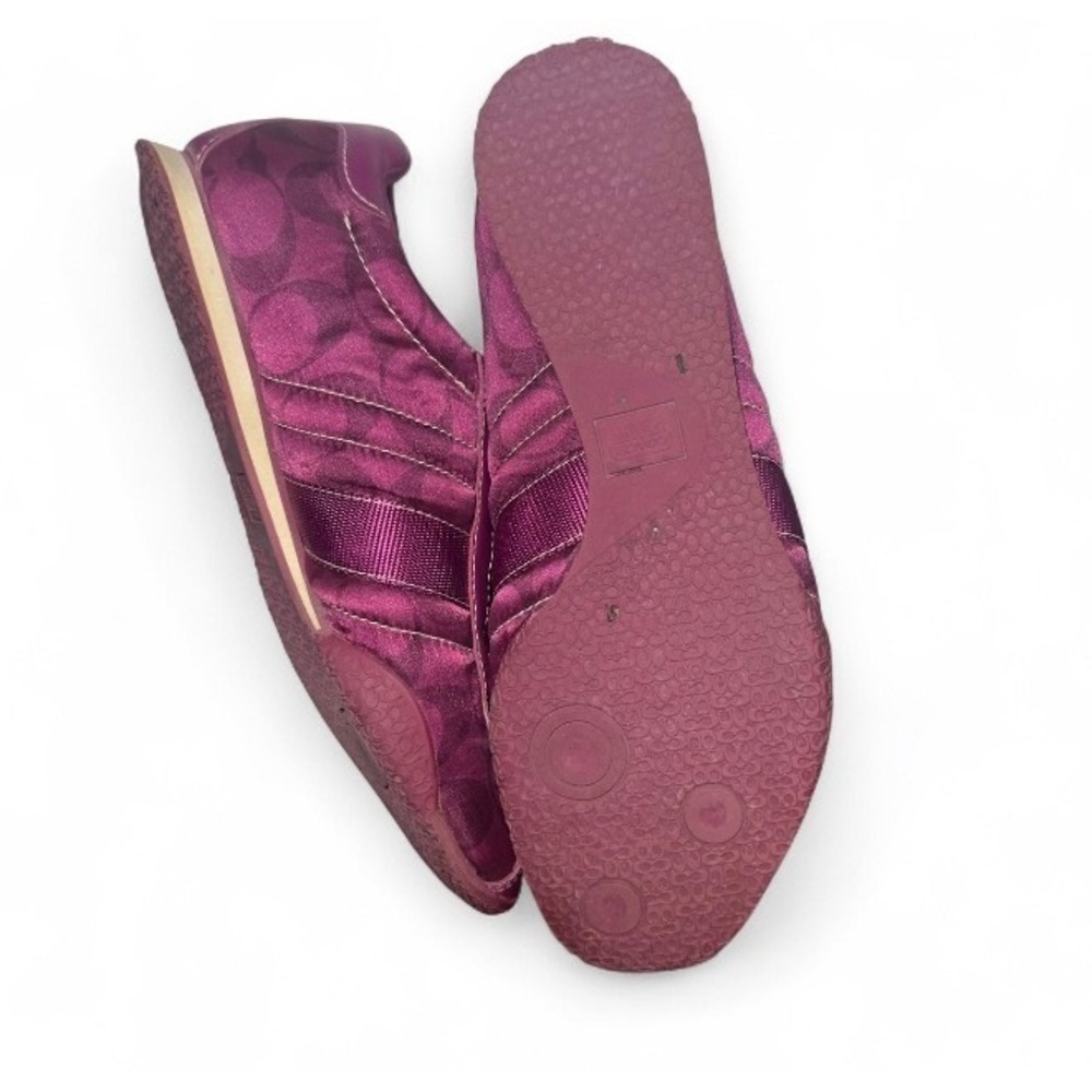 Coach Kirby Magenta Purple Signature C Monogram Sneakers Q999 Womens 6.5M - Picture 5 of 7